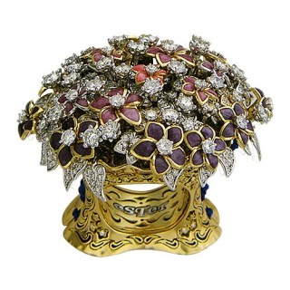 Кольцо золото с бриллиантами «Bouquet de Luxe» Estet (арт.01К684525ЭZL)