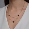 Колье золотое пробы 585 с агатом (Арт.770438)