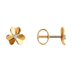 Серьги из золота с фианитами (Арт.0200240)