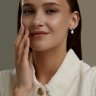 Серьги золотые пробы 585 с миксом камней (Арт.792471)