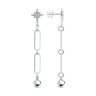 Серьги из серебра с фианитами (Арт.94025856)
