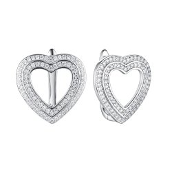Серьги из серебра с фианитом (Арт.cz-e03370-x-w-x-x-w)
