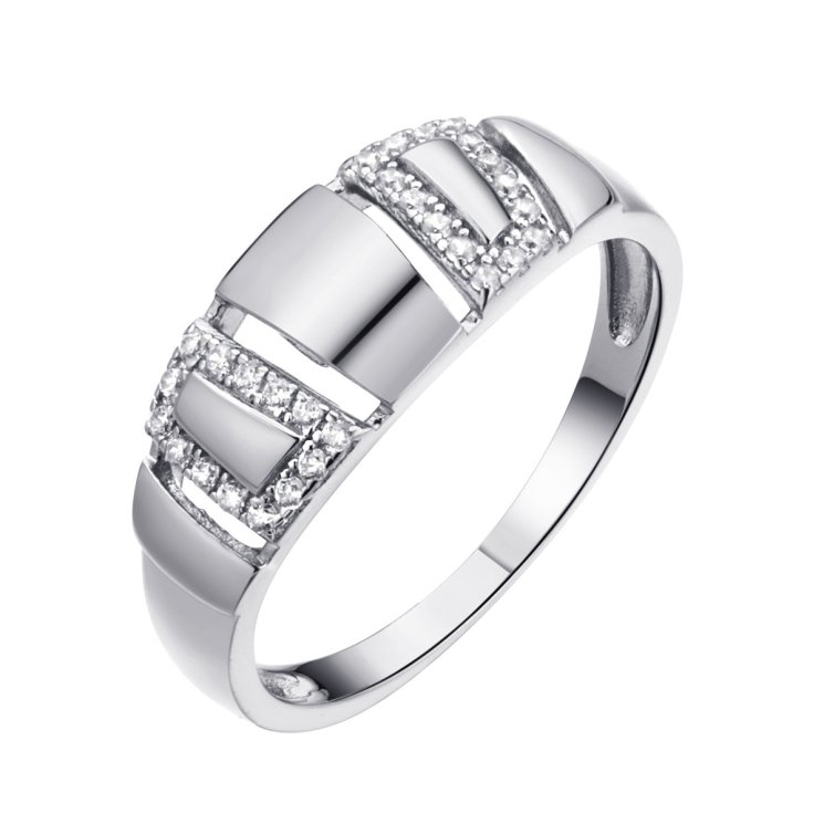 Кольцо из серебра с фианитом (Арт.cz-r01685-x-w-x-x-w)