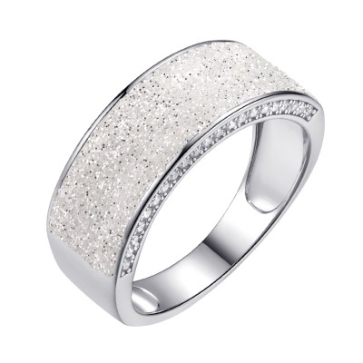 Кольцо с фианитами «Universe Frost» серебро 925 Fresh Jewelry (арт.Gl-R01771-X-W-W-X-W)