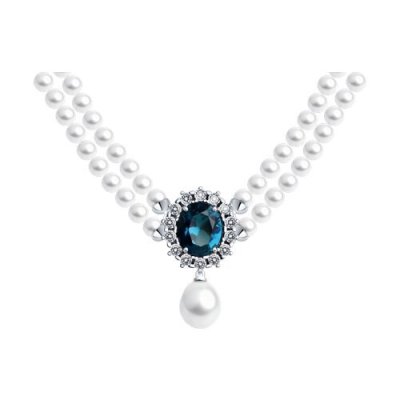 Колье из серебра с миксом камней «Морская Королева» Соколов (арт.92070089)