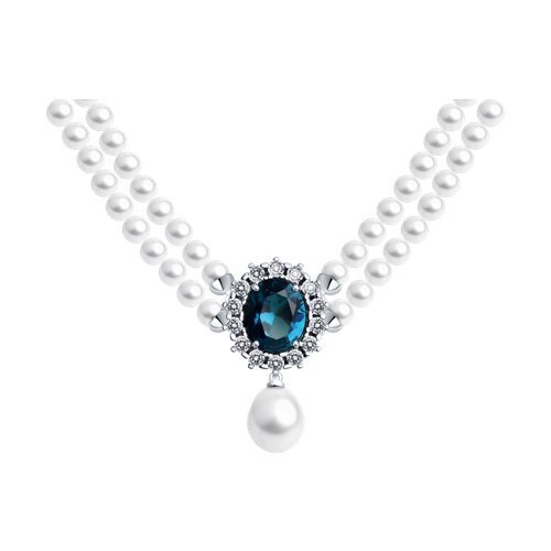 Колье из серебра с миксом камней (Арт.92070089) Колье из серебра с миксом камней (Арт.92070089)