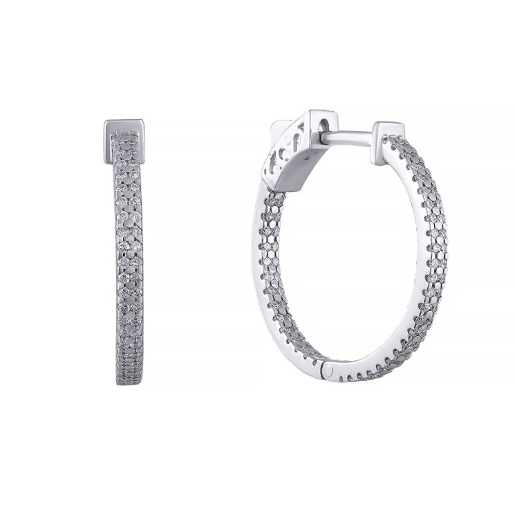 Серьги из белого золота с бриллиантом (Арт.7896989_sr_wg)