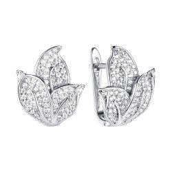 Серьги из серебра с фианитом (Арт.mp-e01198-x-w-x-x-w)