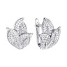 Серьги серебряные с фианитами «Flower Blossom» Fresh Jewelry (арт.MP-E01198-X-W-X-X-W)