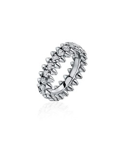 Кольцо с бриллиантами из белого золота «Elegance Spike» Estet (арт.01К6714094)