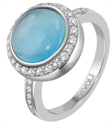 Кольцо из серебра с кошачим глазом и куб. цирконием (Арт.fgr-4-10-h-06-s)