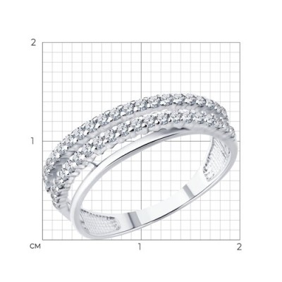 Кольцо из серебра с фианитами «Триумф сияния» Соколов (арт.94-110-00142-1)