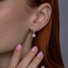 Серьги из серебра с фианитом «Луч Света» Соколов (арт.02135)