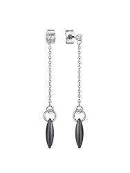 Серьги из серебра с керамикой и фианитом (Арт.tc-e01821-b-w-w-x-x)