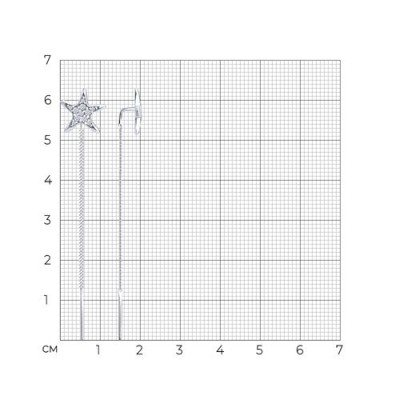 Серьги из серебра с фианитами «Морская Звезда» Соколов (арт.94-123-00009-1)
