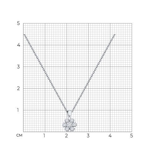 Колье из белого золота с бриллиантами (Арт.1070261-3)