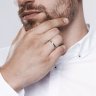 Обручальное кольцо из комбинированного золота с бриллиантом (Арт.1114007-01)