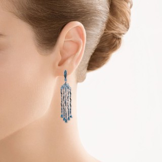 Серьги с бриллиантами и лондонским топазом «Океанский каскад» My Jewels (арт.ME32582-BL-LNBT_SR_DL_LT_WG)