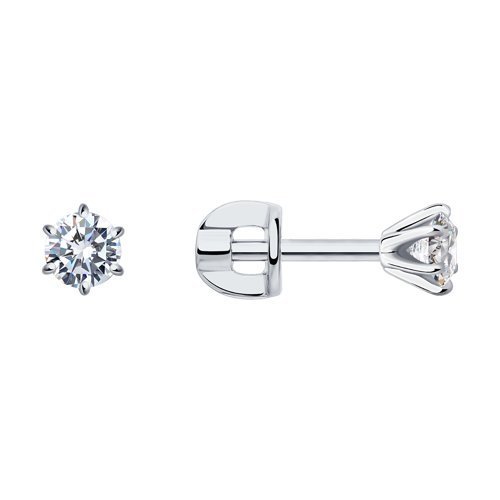 Серьги из белого золота с бриллиантами (Арт.9020021-66)