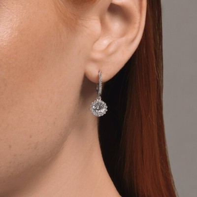 Серьги из серебра с фианитами «Северное сияние» Соколов (арт.9402)
