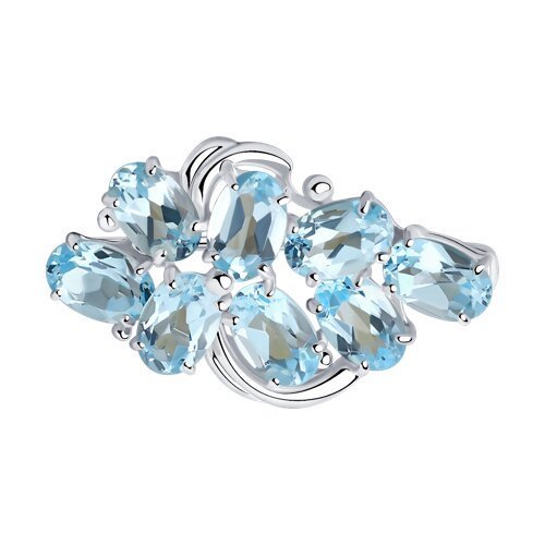 Брошь из серебра с топазами (Арт.92040029)