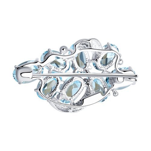 Брошь из серебра с топазами (Арт.92040029)