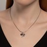 Подвеска из серебра с гранатом и фианитами (Арт.92030783)