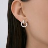 Серьги из серебра с фианитами «Лунный ореол» Соколов (арт.94027192-91)