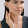Серьги из серебра с фианитами «Лунный ореол» Соколов (арт.94027192-91)
