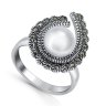 Кольцо Серебряные крылья (Арт.210011-282a-39_zhemchugkult_markazit)