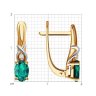 Серьги из золота с бриллиантами и изумрудами (Арт.3020595)