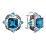 Серьги из белого золота с бриллиантом и топазом (Арт.we01279k-2_sr_dc_bt_lt_wg)