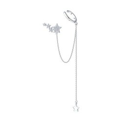 Серьга из серебра с фианитами (Арт.94170407)