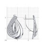 Серьги из серебра с фианитами (Арт.94-120-00691-1)