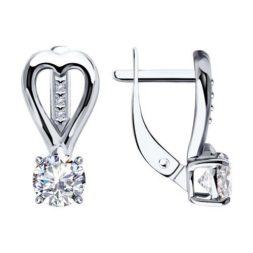 Серьги из серебра с фианитами (Арт.94-120-01551-1)