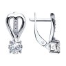 Серьги из серебра с фианитами (Арт.94-120-01551-1)