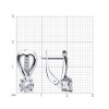 Серьги из серебра с фианитами «Сердце Света» Соколов (арт.94-120-01551-1)
