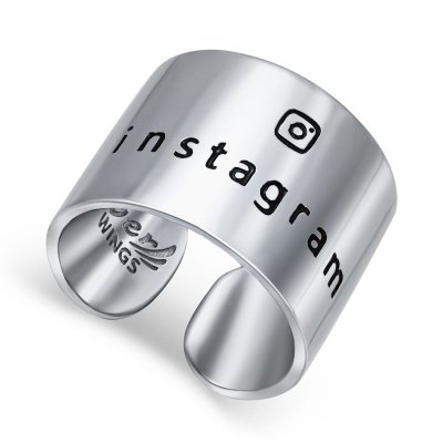 Кольцо серебряное с эмалью «Silver Wings Instagram» SilverWings (арт.21inst-198_jemal)