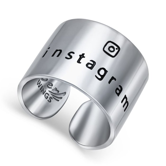Кольцо серебряное с эмалью «Silver Wings Instagram» SilverWings (арт.21inst-198_jemal)