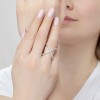 Кольцо из серебра с фианитом «Перекрёстные огни» Соколов (арт.9401)