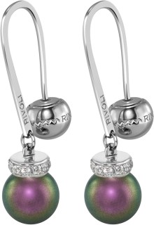 Серьги серебряные с жемчугом и фианитами «Pearl Kiss» Rivoli (арт.ABS-9-10-19-S)