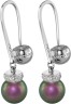 Серьги серебряные с жемчугом и фианитами «Pearl Kiss» Rivoli (арт.ABS-9-10-19-S)