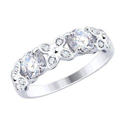 Кольцо из серебра с фианитами (Арт.94012501)