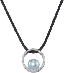 Кулон из серебра с жемчугом и кристаллом swarovski (Арт.ahp-1-10-27-s)