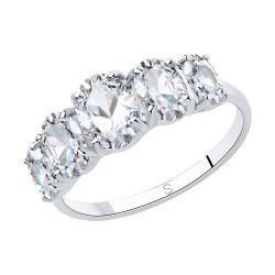 Кольцо из серебра с фианитами (Арт.94013066)