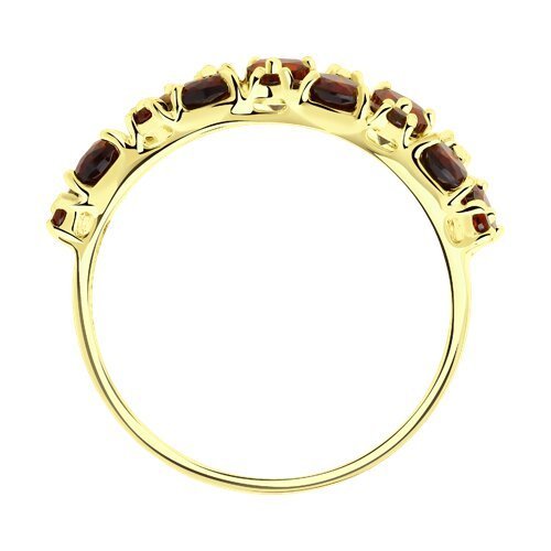 Кольцо золотое пробы 585 с гранатом (Арт.714434-2)