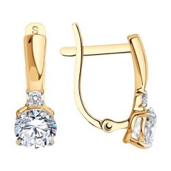 Серьги из золота с фианитами (Арт.026826)