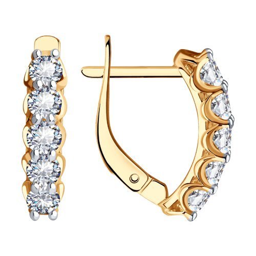 Серьги из золота с фианитами (Арт.027928)