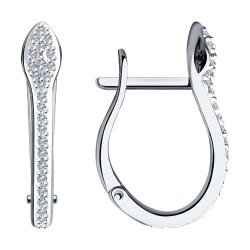 Серьги из белого золота с бриллиантами (Арт.7020073-3)