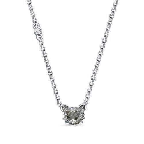 Ожерелье из серебра с кристаллом Swarovski «Shiny Heart» Kabarovsky (арт.16-977-15300)